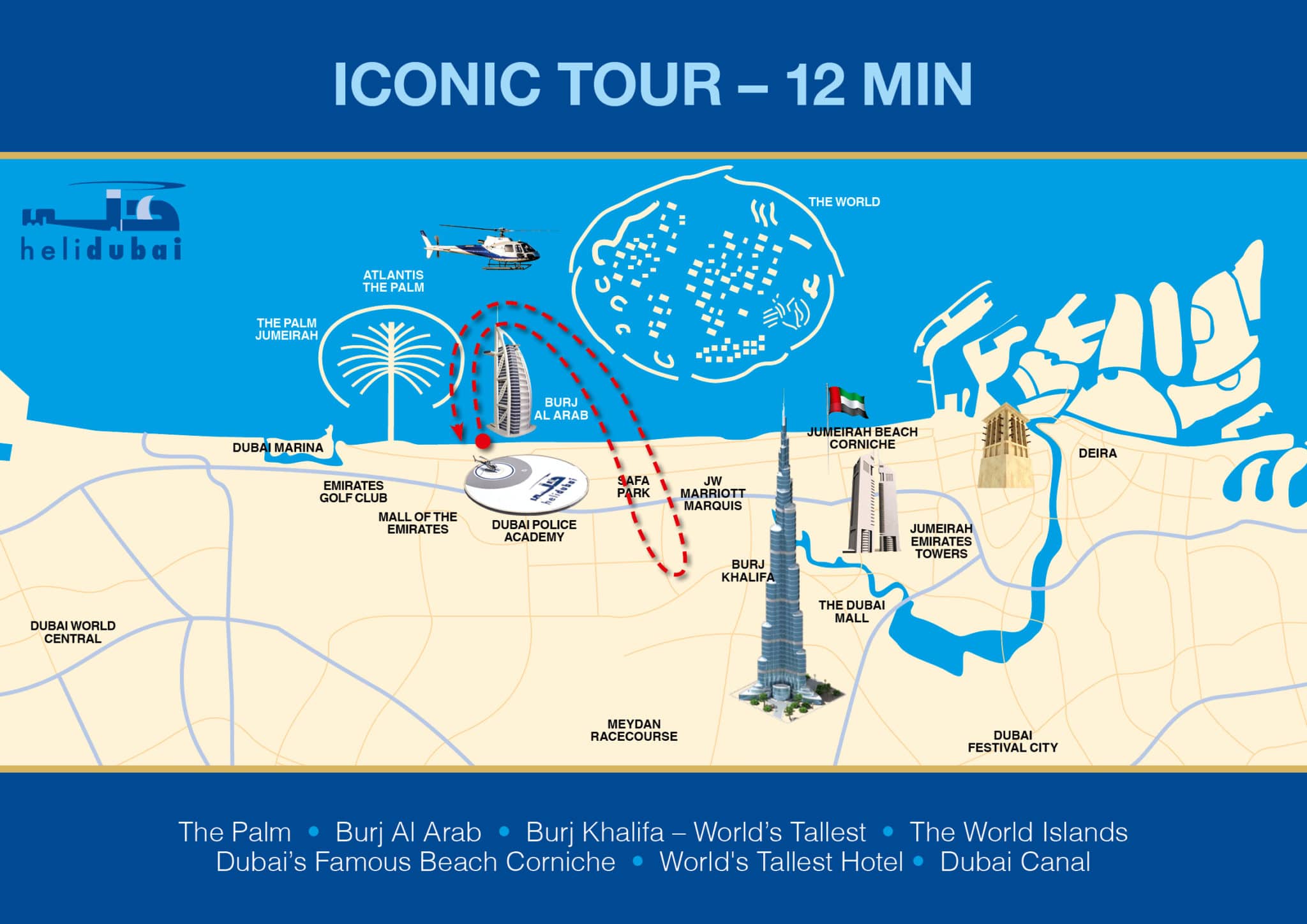 12-mins Iconic Ride, Dubai, UAE | Helidubai | Helicopter tour | Helicopter tour Dubai | Helicopter tour in Dubai | Helicopter Ride Dubai | Helicopter Ride in UAE | Dubai Helicopter Tour | Helicopter tour Over Dubai