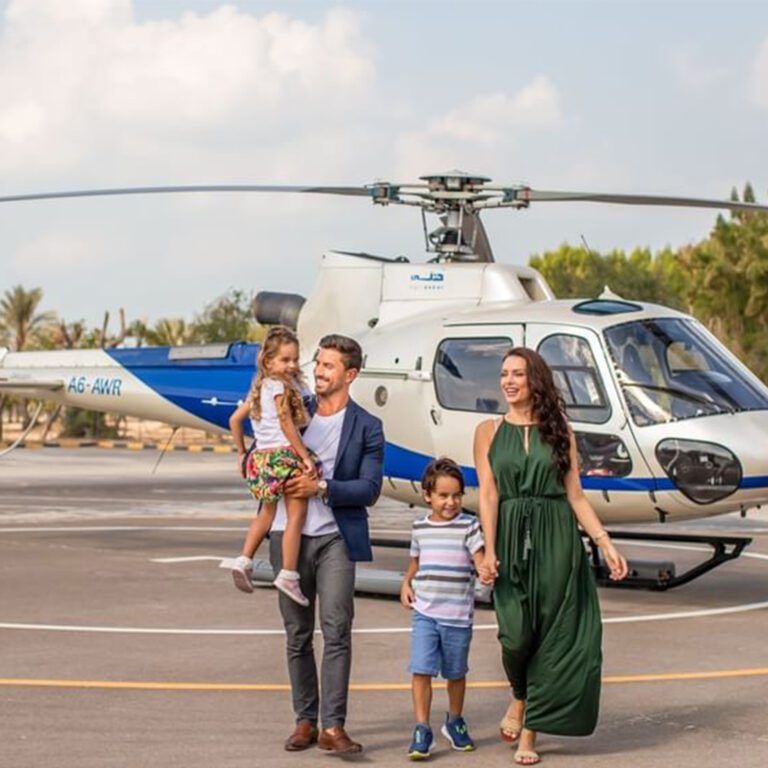 Helidubai helicopter tour with family