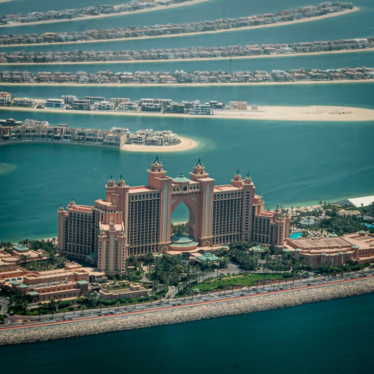 View Atlantis, The Palm Jumeirah with Helidubai Helicopter Tour in Dubai.